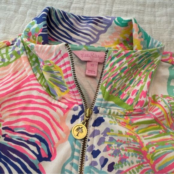 LILLY PULITZER Leona Jacket Size XS Colorful Preppy Spring Vacation Cotton - Picture 5 of 10